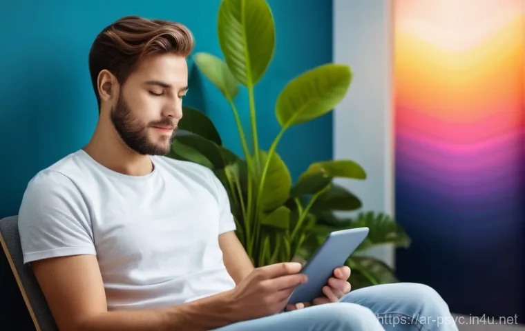 강박증 치료 최신 기술 - **Prompt 1: Technology-Enhanced CBT for Mental Well-being**
    "A young adult, wearing comfortable ...